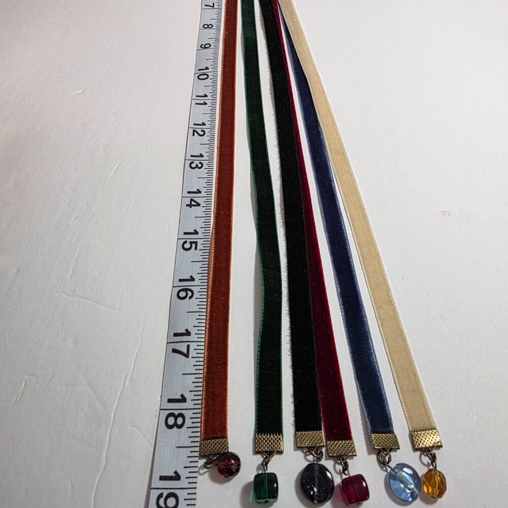 Handmade Velvet Bible Bookmark with Glass Beads & Embossed Leather Tab - Picture 10 of 10
